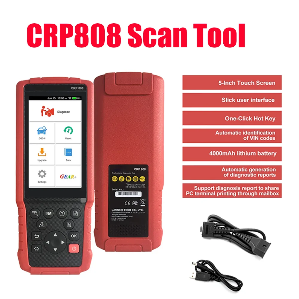 2026 LAUNCH CRP808 OBD2 Powerful Scan Tool Full System Diagnostic Support Handheld Reading And Online Updates Multi-language