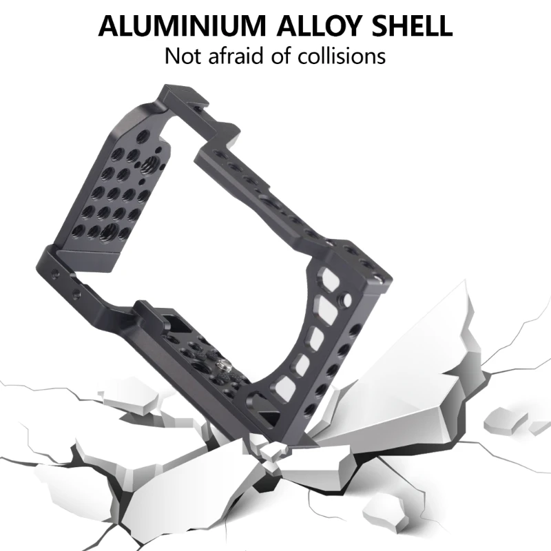 

Aluminum DSLR Camera Cage Video Stabilizer for A6400 A6300 A6100 Camera Frame Dropship