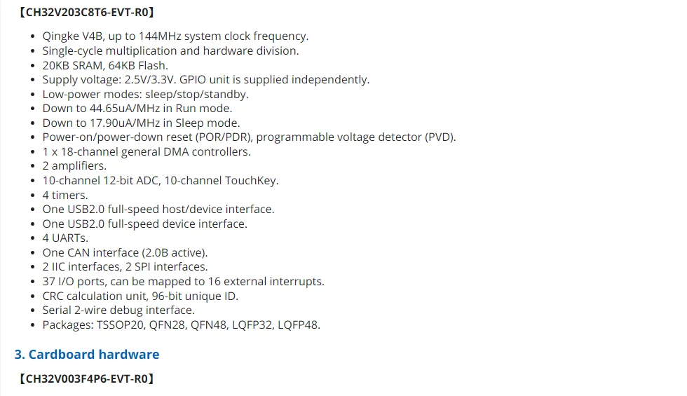 CH32V203 Entwicklungsboard CH32V003 Verbessertes RISC-V MCU-Evaluierungskit mit geringem Stromverbrauch – Detail 5