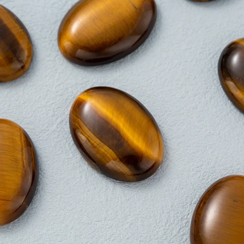 

1PCS Natural Stone Tiger Eye Stone Surface Inlaid Cabochon Bead 30x40mm Jewelry Making for DIY Necklace Ring Accessories
