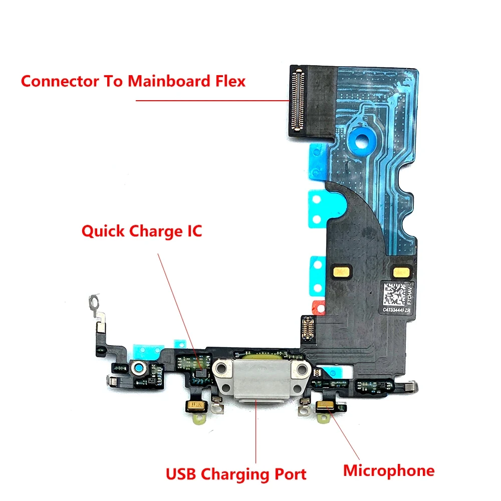 For iPhone SE 2020 Dock Connector Micro USB Charger Charging Port Flex Cable Microphone Board