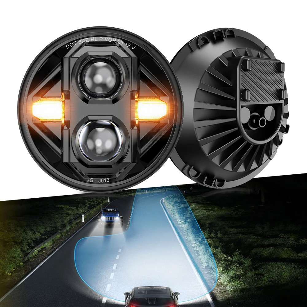 DOT 12V 24V High Quality LED Headlight High Low Beam 50w 7