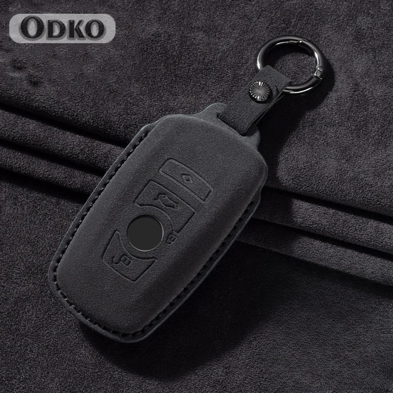 Suede Car Remote Key Case Cover Shell for BMW 1 3 5 7 Series X1 X3 X4 X5 F10 F15 F16 F20 F30 F18 F25 M3 M4 E34 Keyless Key Fob