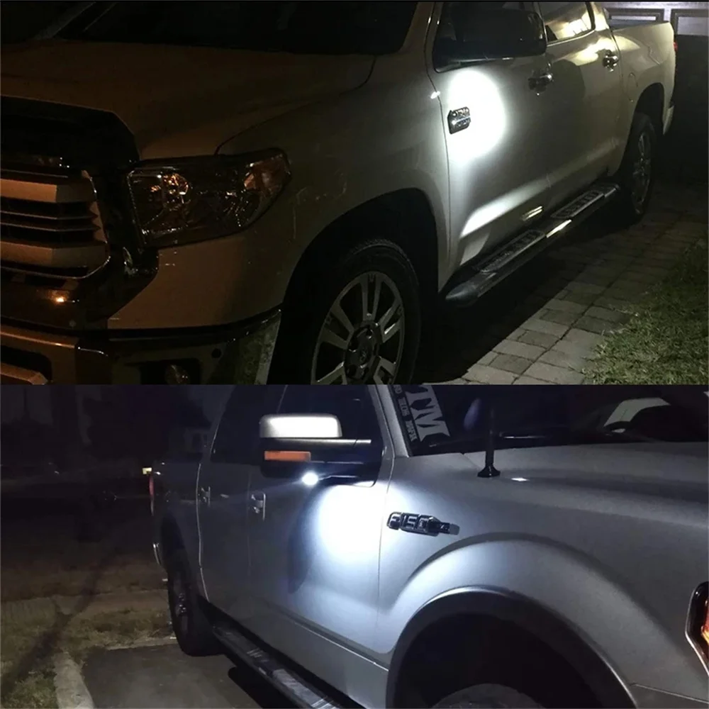 Gtinthebox Under Side Mirror Puddle Lights For Ford F150 Raptor Edge Explorer Flex Fusion Lincoln Navigator Mark LT MKX, etc 12V