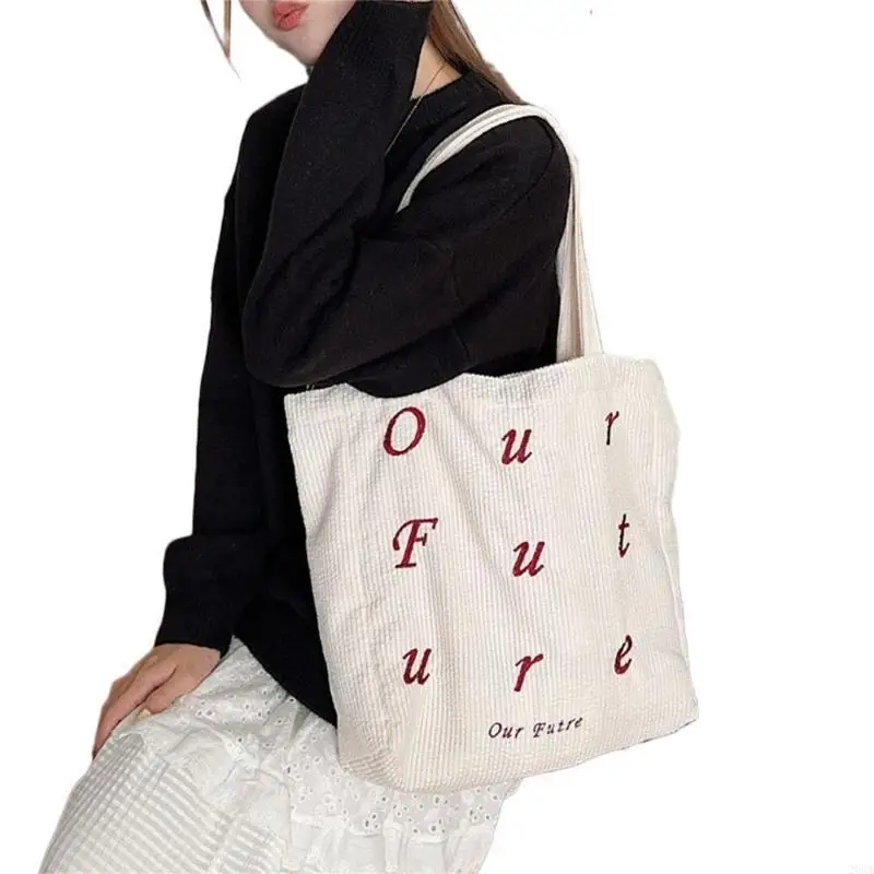 

Trendy Corduroy Bag for Commuting and Shopping Shoulder Bags Tote Handbag 20CA