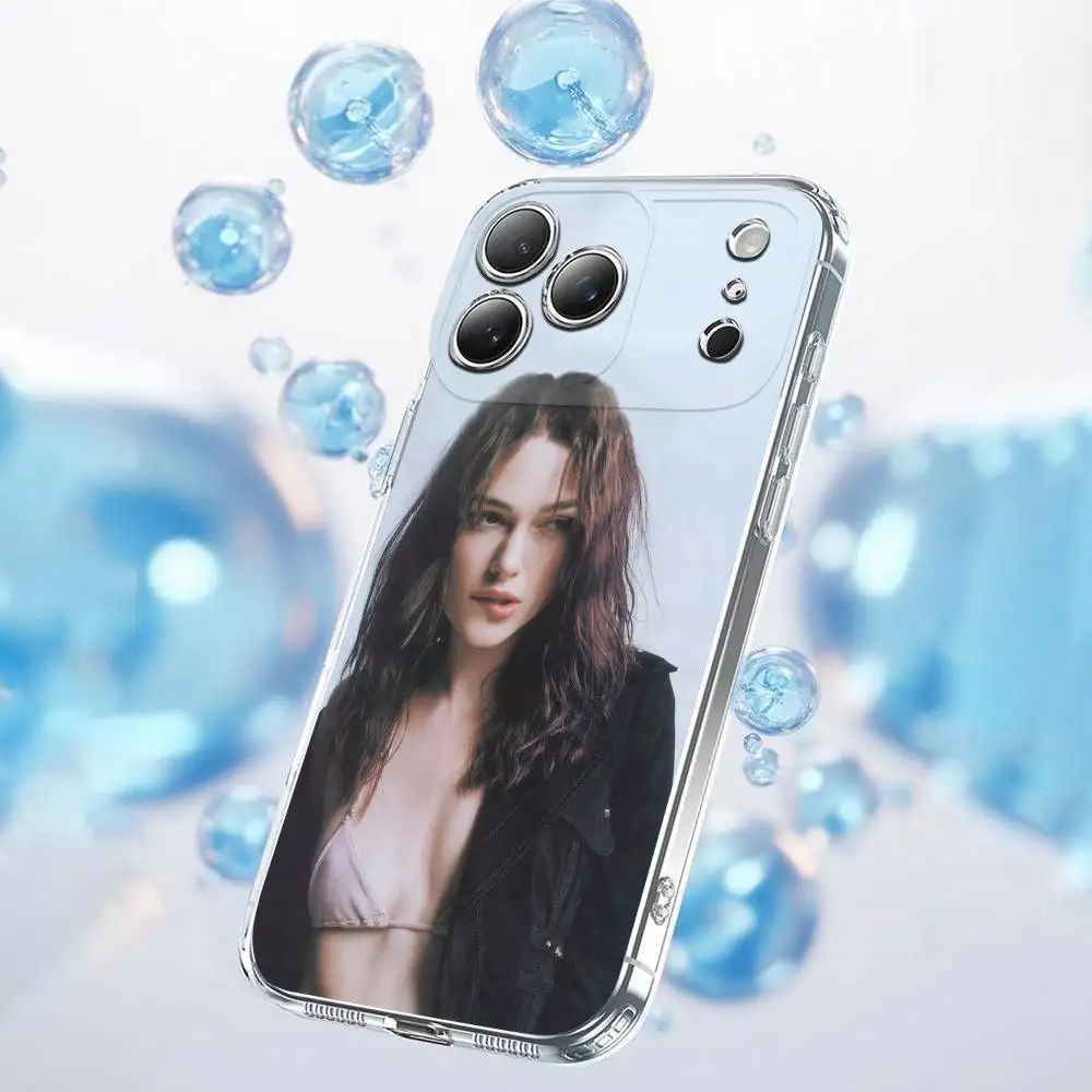 حافظة هاتف لهاتف آيفون 17,16,15,14,13,12,11,Plus,Pro,Max,Plus,E,Air,غطاء ناعم صغير شفاف K-Keira Knightley