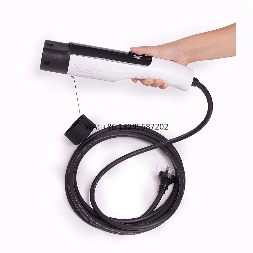 

New Hot Sale 3.5KW 7KW 16A 32A AC Portable EV Charger 5M TPU Cable Type 2 IP55 Charging Stations