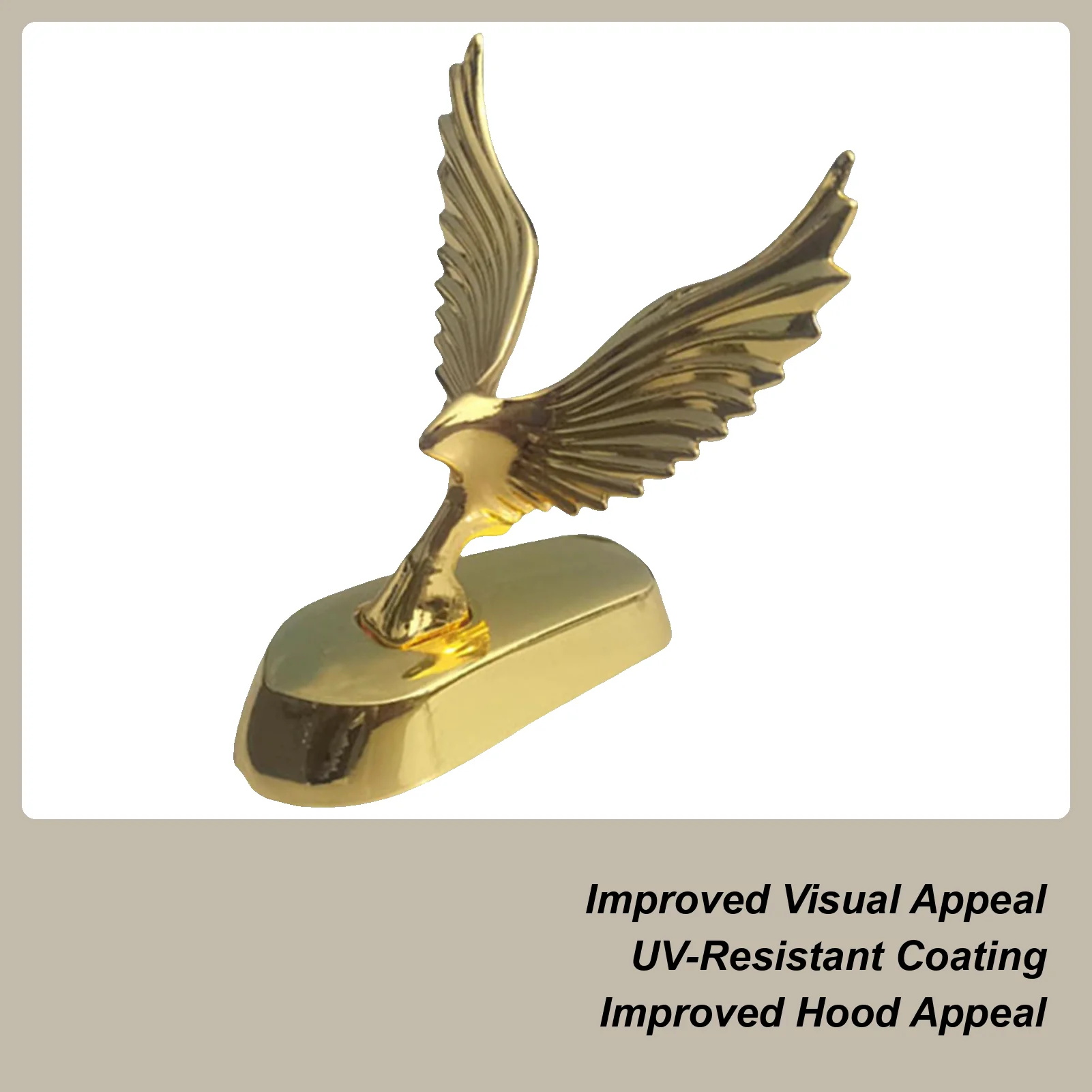 

Car Hood Decal Realistic Metal Animal Stable Car Front Bonnet Eagle Ornament For Sedan RV Commuting Travel Family Outings