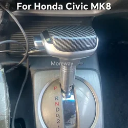 Auto shift knob gear stick shifter with button For Honda Civic mk8 Gen 8 MK9 9th 2008 2012 2013 carbon fiber interior