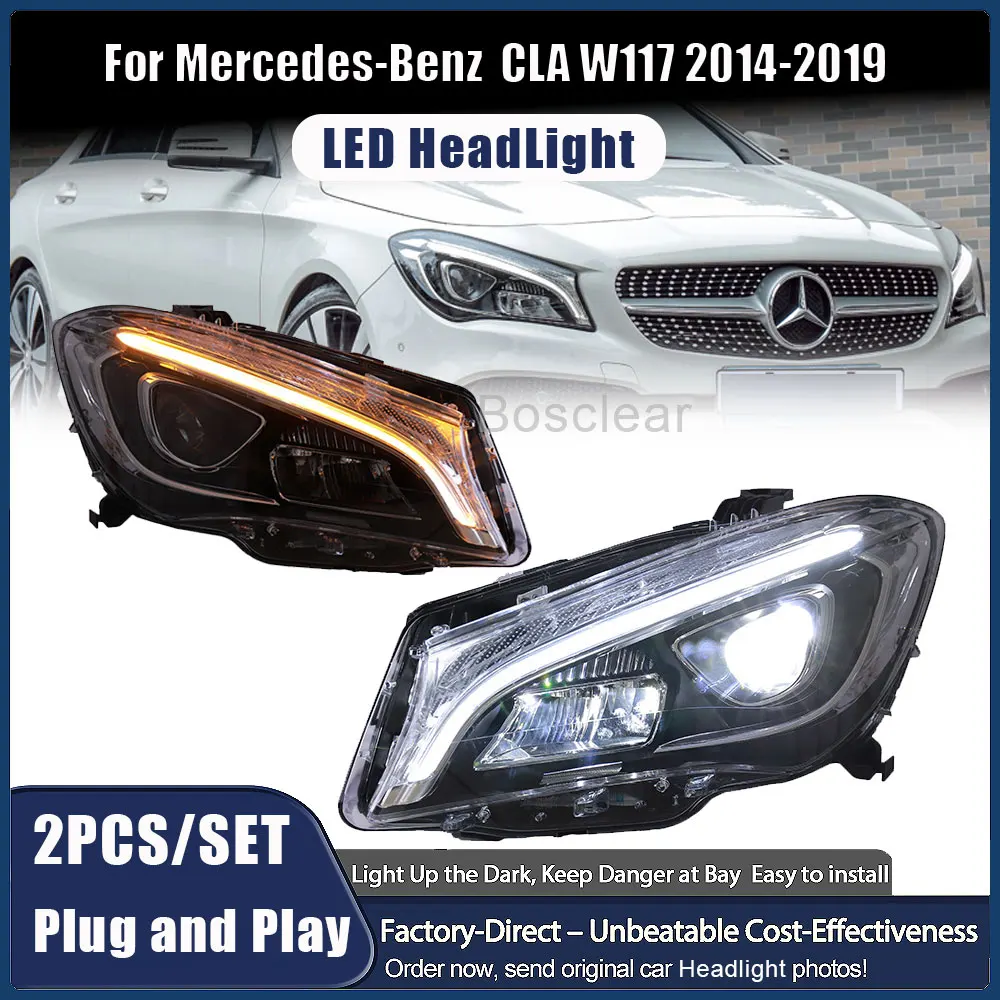 

LED Headlight for Mercedes-Benz W117 CLA CLA200 CLA220 CLA260 2016 2017 2018 2019 Head Light Front Lamp Assembly Car Accessories