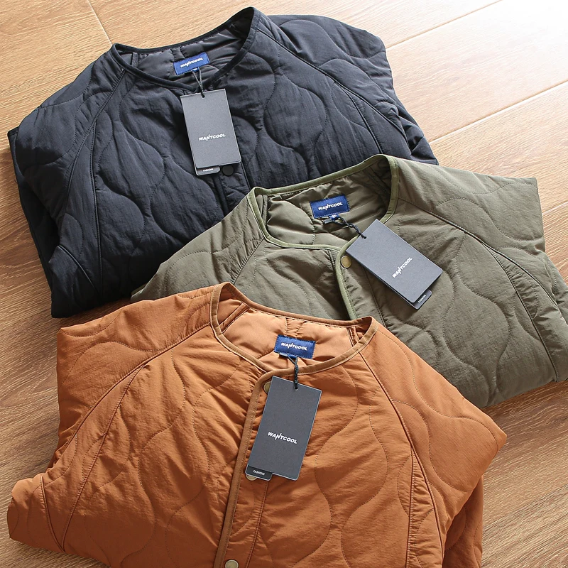 

Men's Thiened Cotton Jaet Autumn Winter Casual Vintage Warm Windproof Unlined Cotton Clothes Faionable Urban Sle