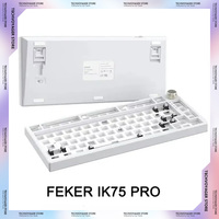 Feker Ik75 Pro Mechanical Keyboards 75% Dial Knob Keys Wireless USB Bluetooth 82 3-Mode Customized Gaming Keyboard Gifts for Pad