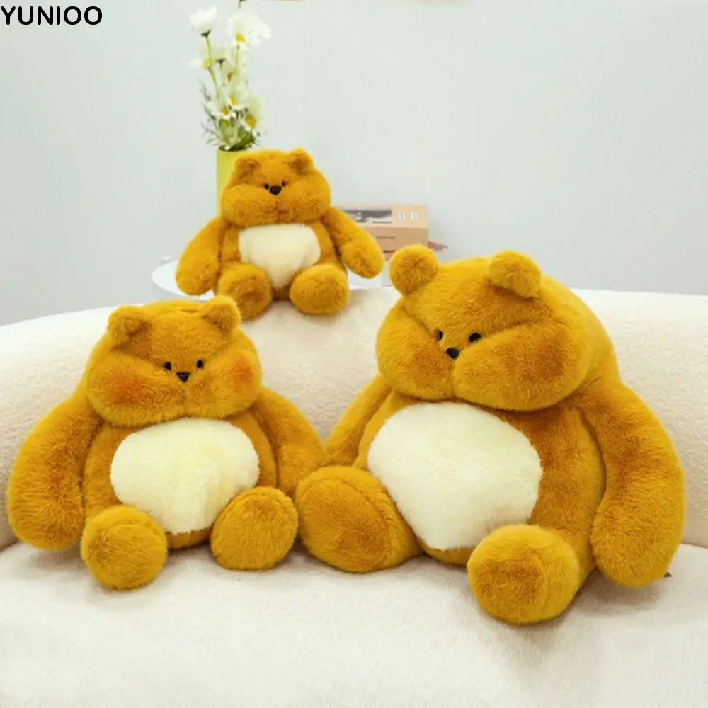 Creative Muscle Bear Snot Bear Doll Sitting Posture Pull String Animals Stuffed Toy Comfort Soft Plush Bear Doll Kids
