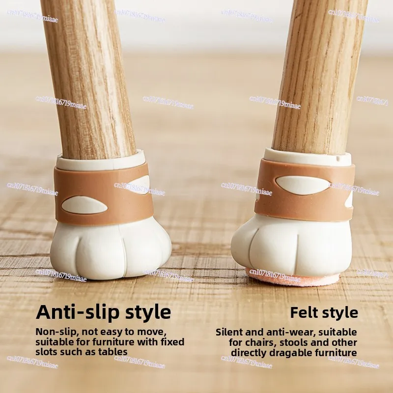 Cute Cat Paw Chair Foot Pad Silent Non-slip Table and Chair Leg Pad Silicone Stool Leg Protective Cover