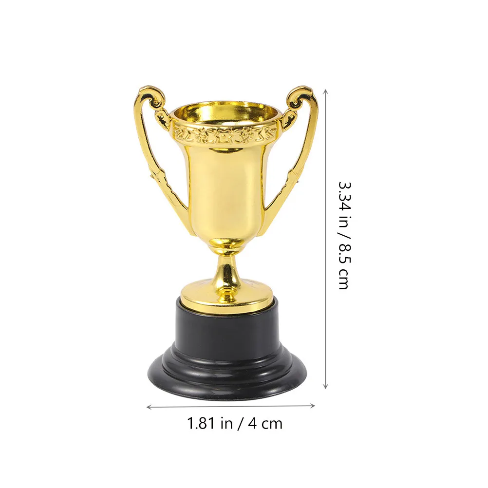 10Pcs Plastic Trophy Cups Multi-Function Small Delicate Children Mini Trophies Reward Prize Decorative Accessory