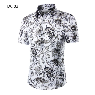 

Men's Hawaiian Vaion irt Floral ort Sve Cotton Faion Urban Sle Summer Thin Cotton Polyester Blend Waed Fini
