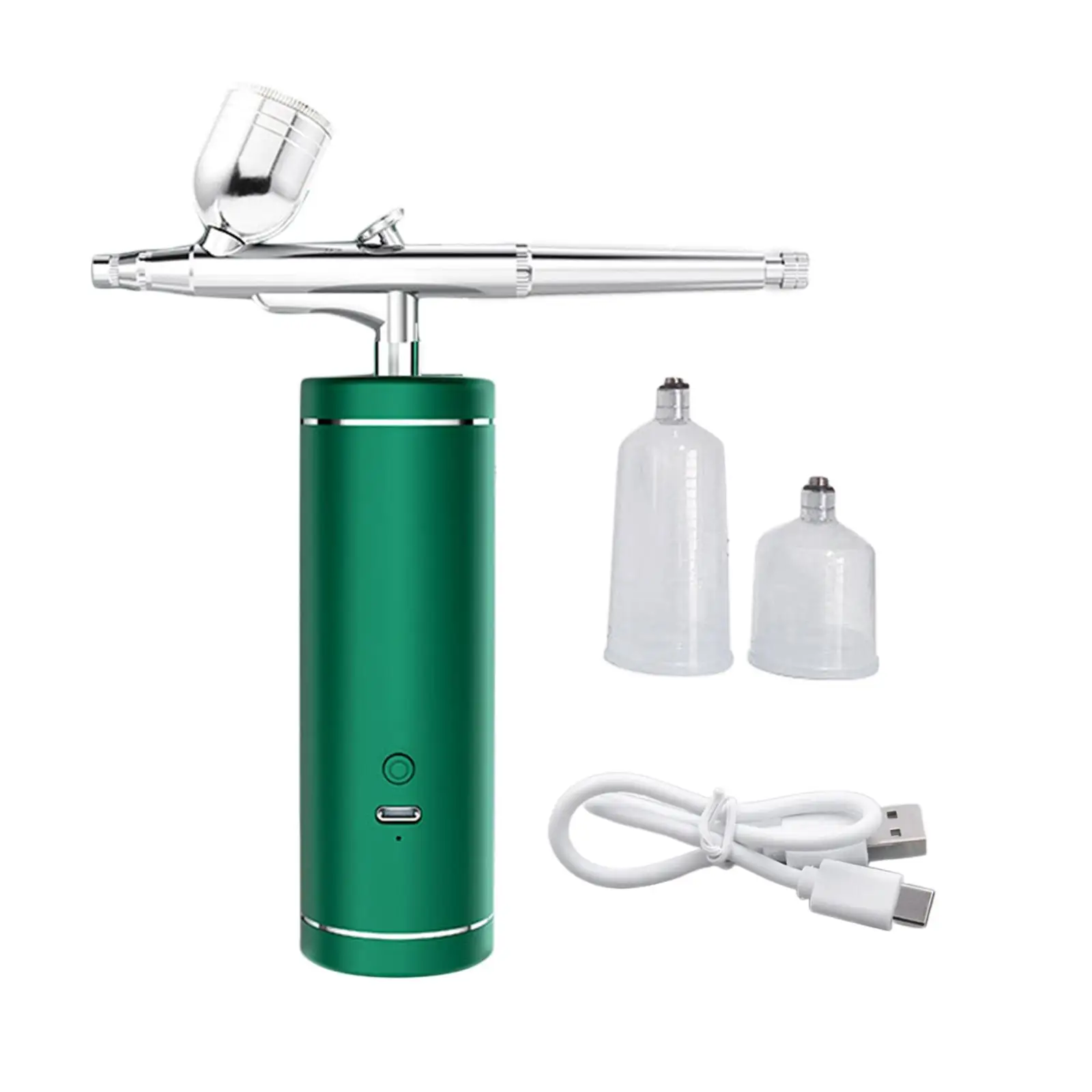 Aluminum Gravity Feed Airbrush with USB Charging for Makeup Hobby Craft Cake Coloring Nail Art Spray