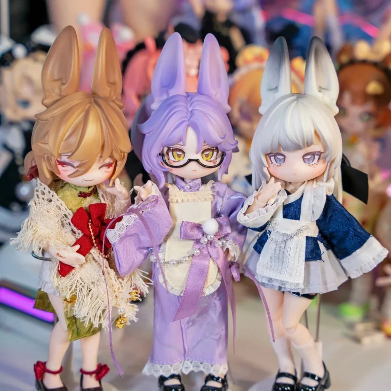 

В наличии Неодобная серия кукол Ob11 1/12 Bjd Слепая коробка Mystery Box Симпатичные экшн-фигурки аниме Куклы Kawaii Toys Caixa Caja