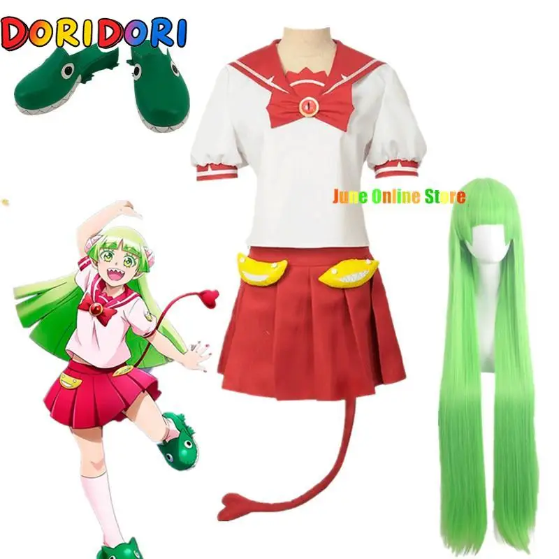 Anime Welcome to Demon School Iruma-kun Valac Clara Cosplay Costume Custom Women Sailor Suits with Devil Tail Skirt Stockings
