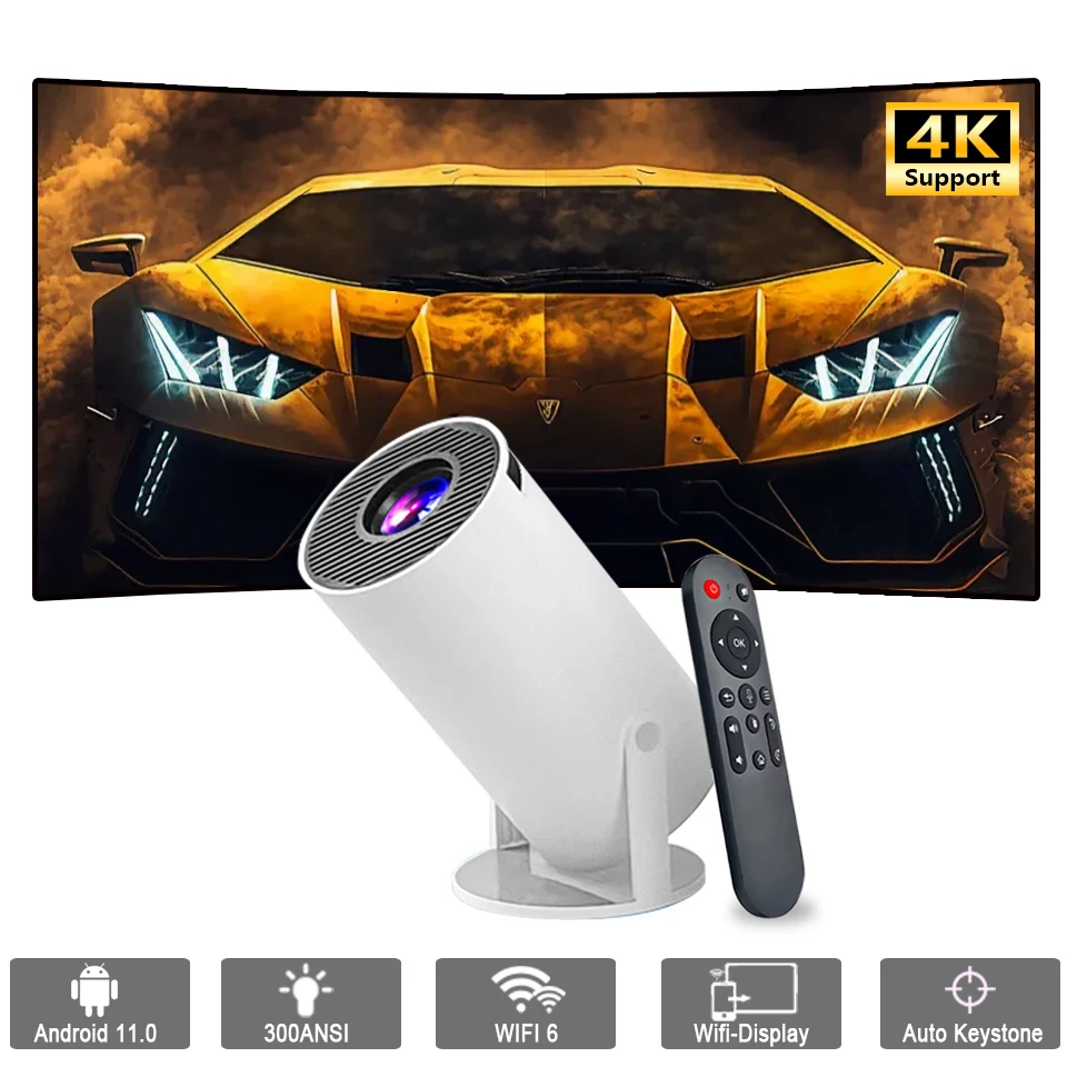 Home Cinema Compact - HY300 HiFi Projektör 4K Android 11
