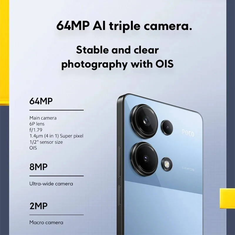 Global Version POCO M6 Pro Helio G99-Ultra 67W Turbo Charging 64MP Triple Camera With OIS 120Hz AMOLED 5100mAh Battery