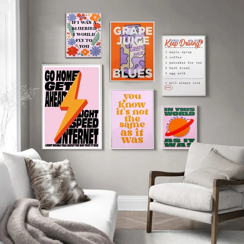 هاريس أنماط كلمات المشارك ضوء النهار غرامة خط الألبوم قماش اللوحة الحديثة الموسيقى المغني جدار الفن يطبع صور للمنزل ديكور