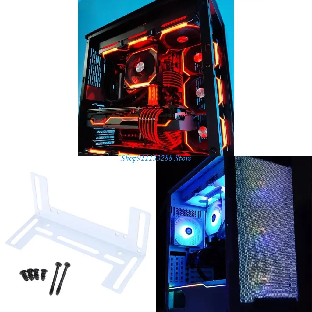 

G88D Metal Water Cooling Support Bracket, 120mm Fan Compatible, Tanks Mount, Black Finish