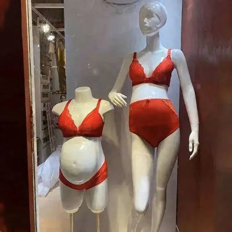 

Female Pregnant Woman Mannequins Props Full Body Underwear Display Modern Female Half-body Model Window Creative Display Stand L