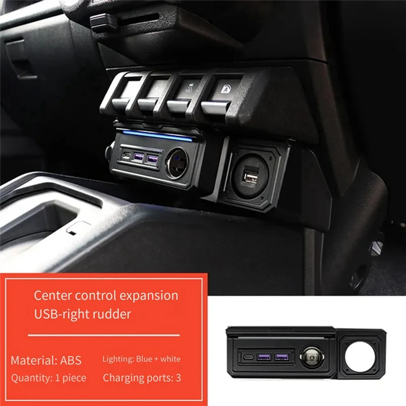 شاحن سيارة USB مزدوج GO ومنافذ شحن من النوع C محول طاقة لسوزوكي جيمي JB64 سييرا JB74W 2019-2023 LHD