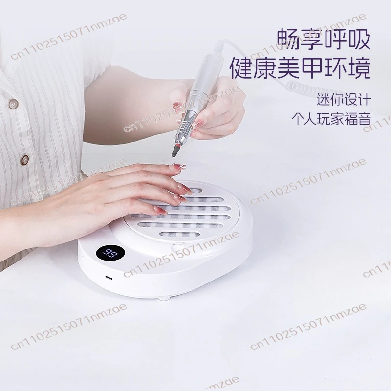 Vacuum Cleaner Grinding and Nail Removal Art Manicure Machine 4000RPM Mini Nail Dust Extractor Nail Dust Collector Fan