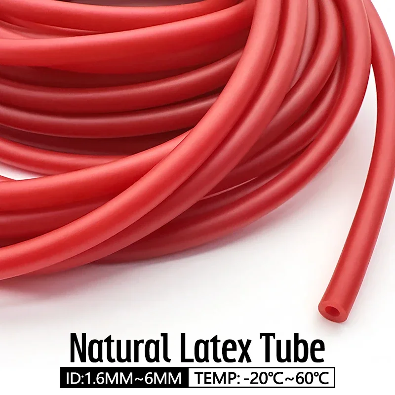 

Трубка для рогатки из натурального латекса ID 1.6-6 мм, красная, 1/2/3 м, высокоэластичная, морозостойкая, высокопрочная, для охоты, прочный шланг
