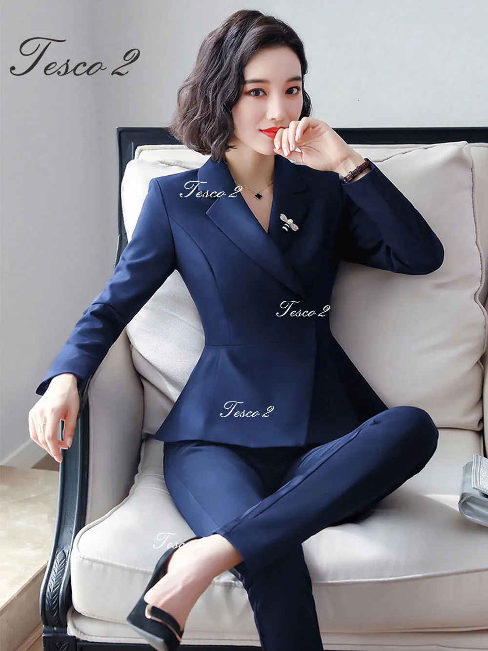 Pant Sets 2 Pieces Women\'s Suit Blazer And Pants Chic And Elegant Woman Set For Business Suits For Women For Spring  Autumn