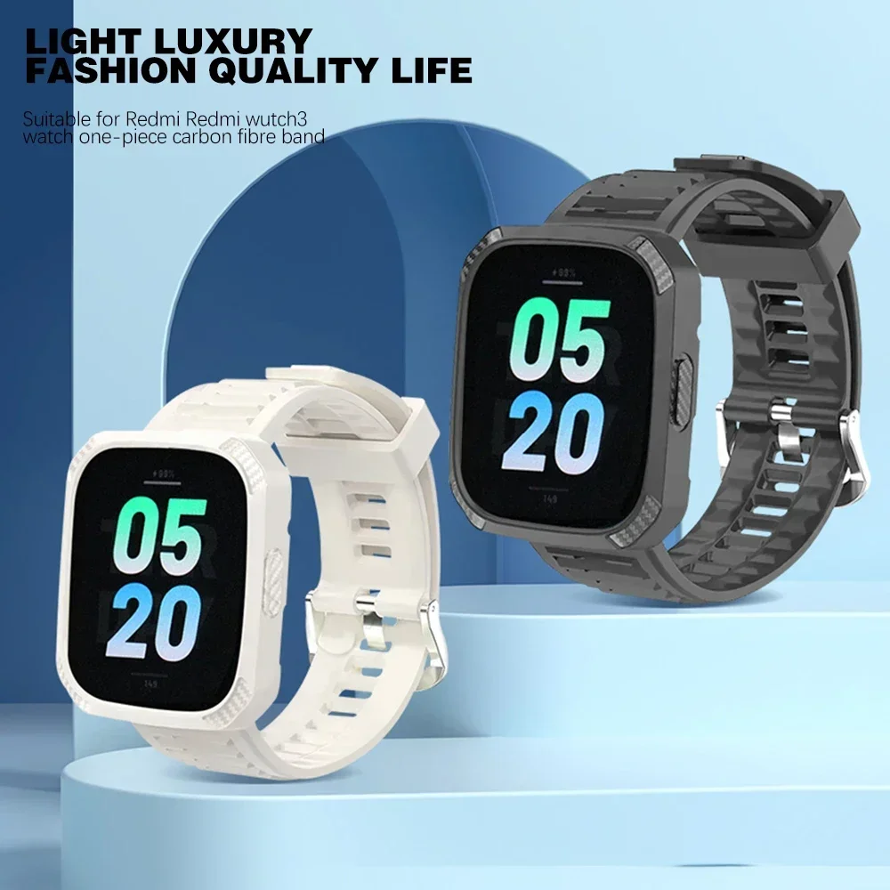 Silicone Case+Strap for Redmi Watch 3 Watch3 Sport Band Smartwatch Protective Cover Shell Watchband for Redmi Watch3 Accessories