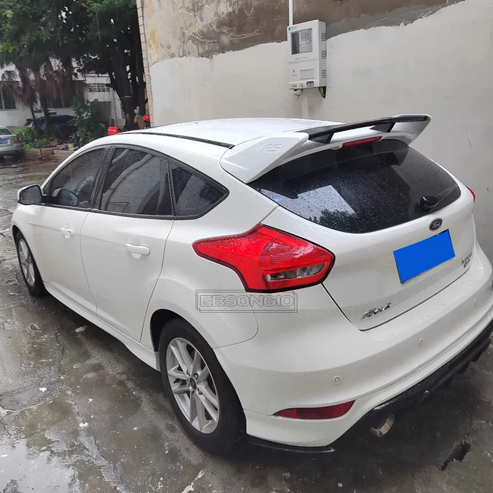 Voor Ford Focus 2012 tot 2018 ABS Exterieur Achterspoiler Staart Kofferbak Boot Vleugel Decoratie Auto Styling Voor Focus RS Spoiler - afbeelding 1