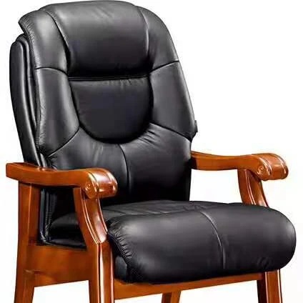 Factory direct sales new wooden leather high end office visitor conference chair