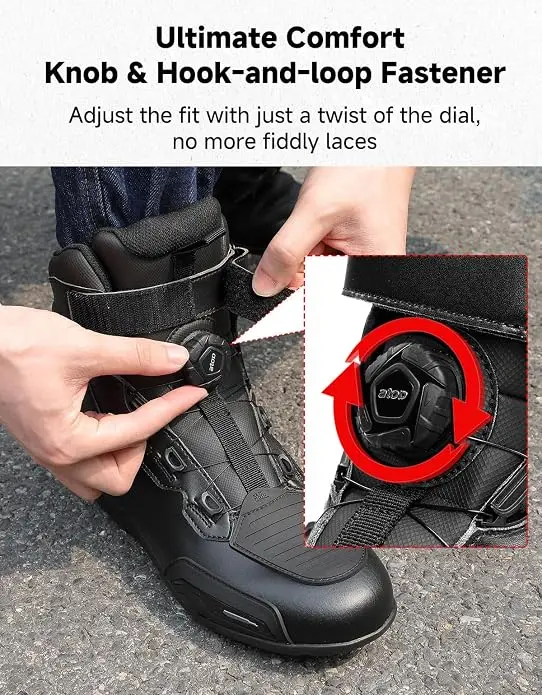 Motorcycle Riding Shoes Waterproof Short Boots for Men Comfortable Lining Ankle Protection Anti-Slip Motocross Off-Road Boots view 2