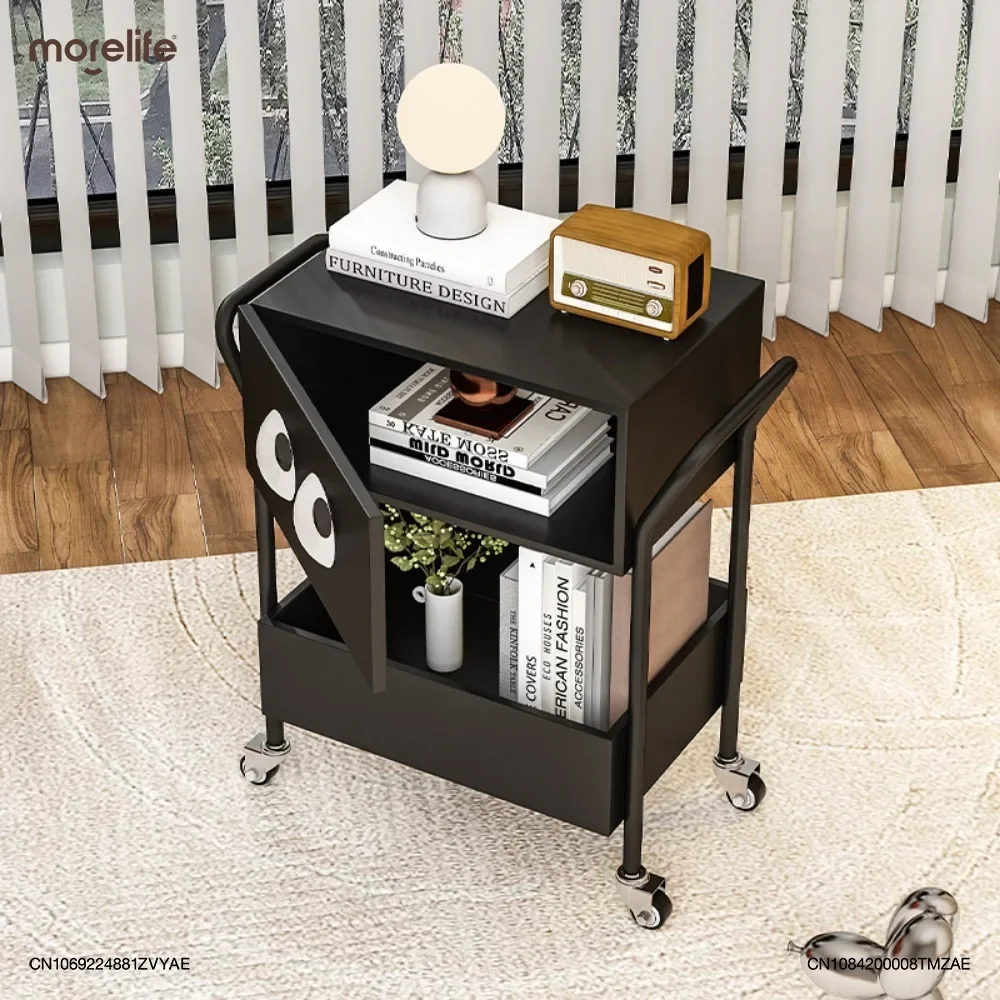 

Nordic Creative Nightstands Sofa Side Cabinet Modern Simple Bedroom Bedside Tables Iron Art Removable Corner Cabinets K01