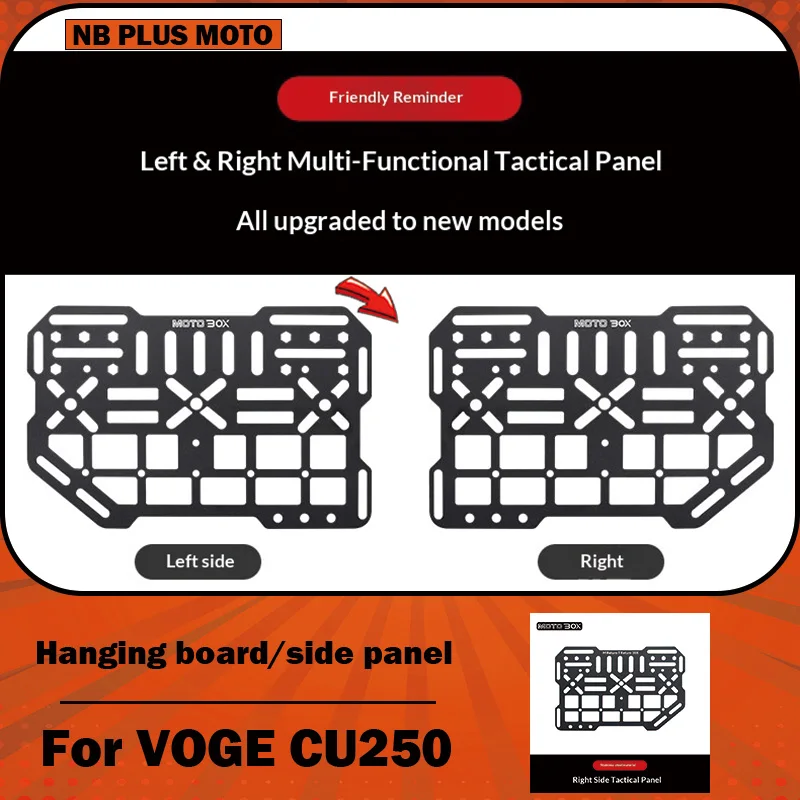 【Premium】For VOGE CU250 Modified Side Pouch Tactical Mounting Plate, Vintage Canvas-Trimmed Tool Bag with Expansion Brackets and