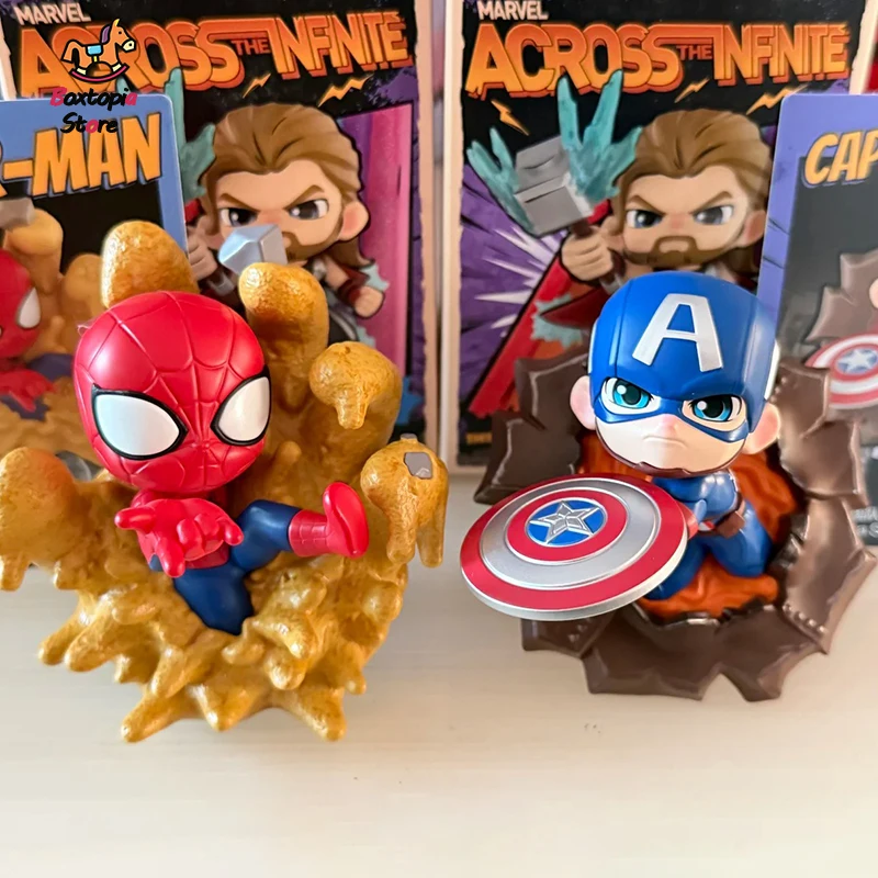 

New Genuine Pop Mart Marvel Cross The Infinite Series Blind Box Trendy Figures Peripheral Model Ornament Toy Mystery Box Gift