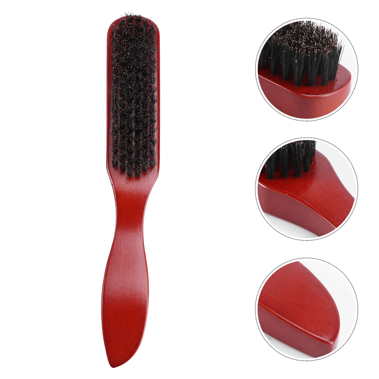 

1Pcs Solid Wood Pig Bristle Beard Brush Portable Styling Beard Cleaning Brush Professional Gift Men Grooming Tool