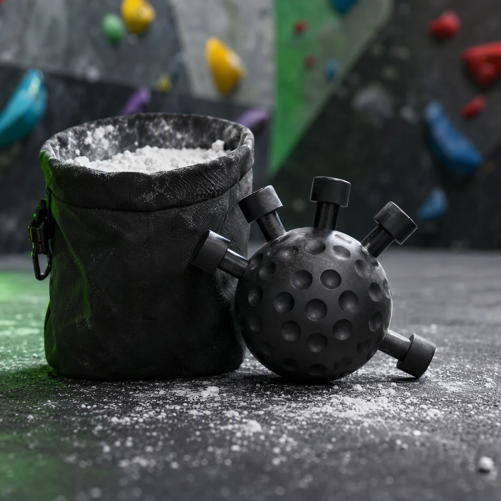 5 Finger Hawk Claw Grip Ball Hand Forearm Strength Trainer for Climbing Thumb ABS Red Black 7.09in