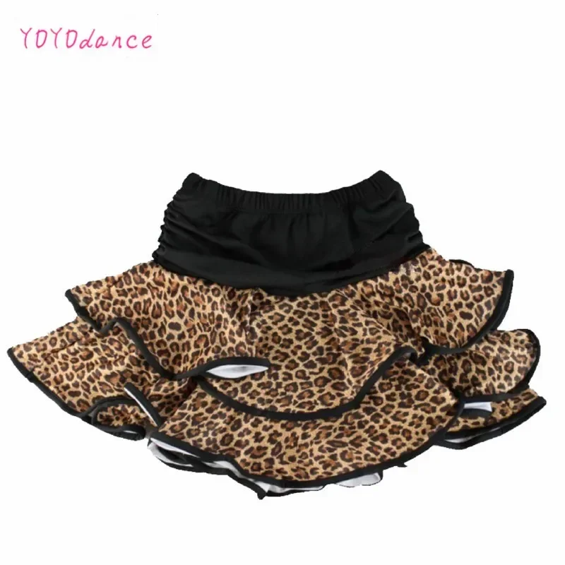 2024 New Girls Ballroom Ballet Tutu Skirt Hot Sale Chacha Rumba Jazz Dancing Dress Kids Mini Girl Latin Dance Skirts