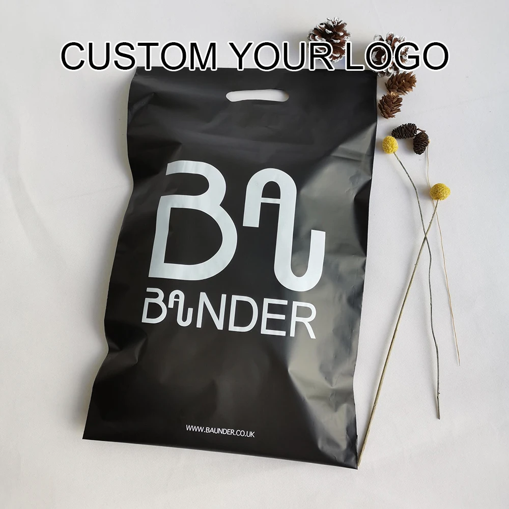 

Custom High Quantity black mail bags with handle Printing Logo Eco-Friendly Biodegradable Express Parcel Mailer