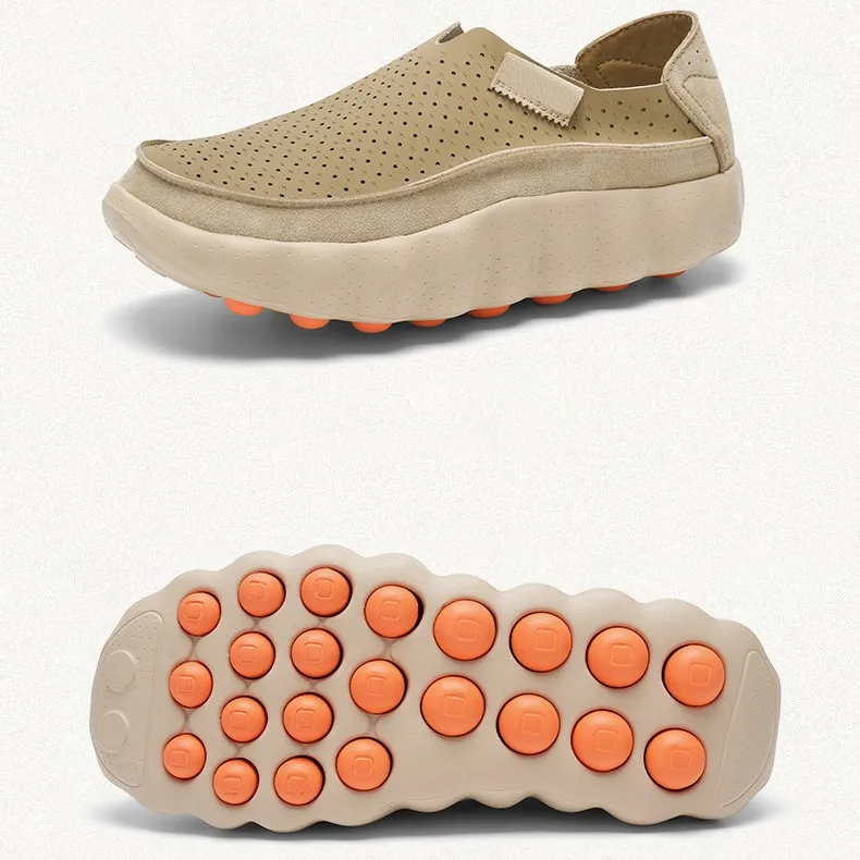 

Slow Shock Breathable Mesh Soft Sole Lazy Running Shoes Thick Sole Heightening Casual Sports Shoes Shoes for Men