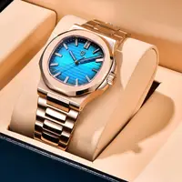 PAGANI DESIGN 40MM reloj automático de lujo de oro rosa azul para hombre cristal de zafiro reloj de pulsera mecánico resistente al agua para hombre 2025 nuevo