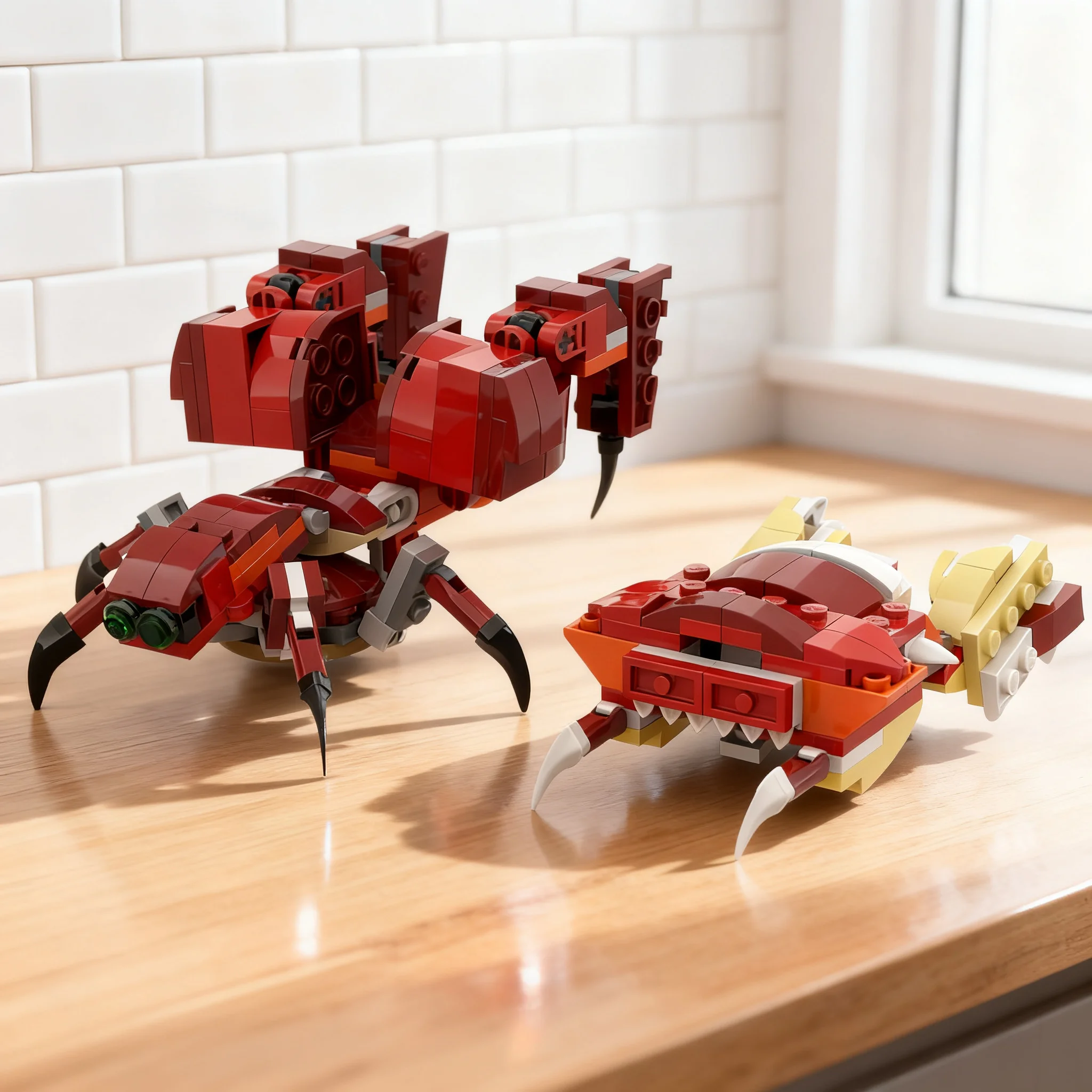 218pcs MOC Fierce Combo Mech Creator Creator 3-in-1 Model Building Blocks Construction Toys Christmas Gift Collection Brick