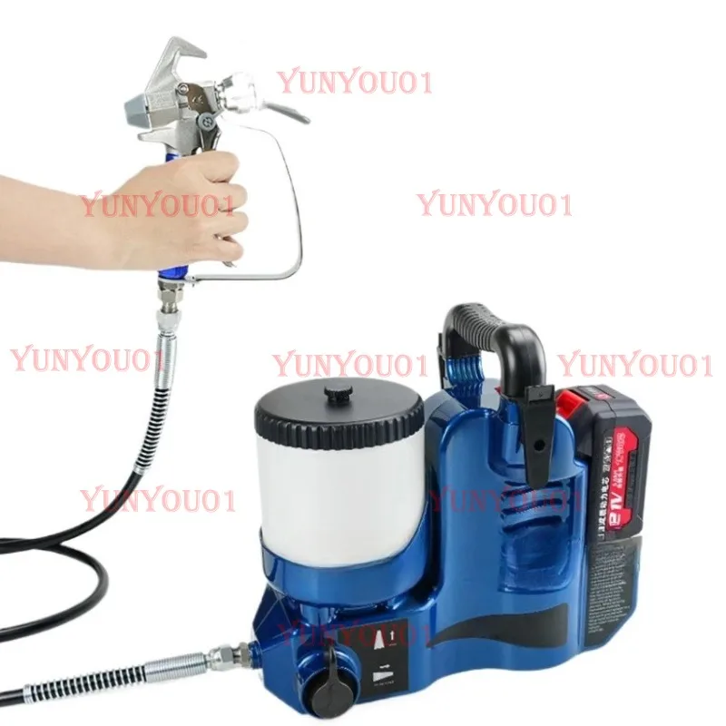 High Pressure Airless Electric Wall Spraying Machine, Rechargeable Spray Gun, Backpack Spraying Machine