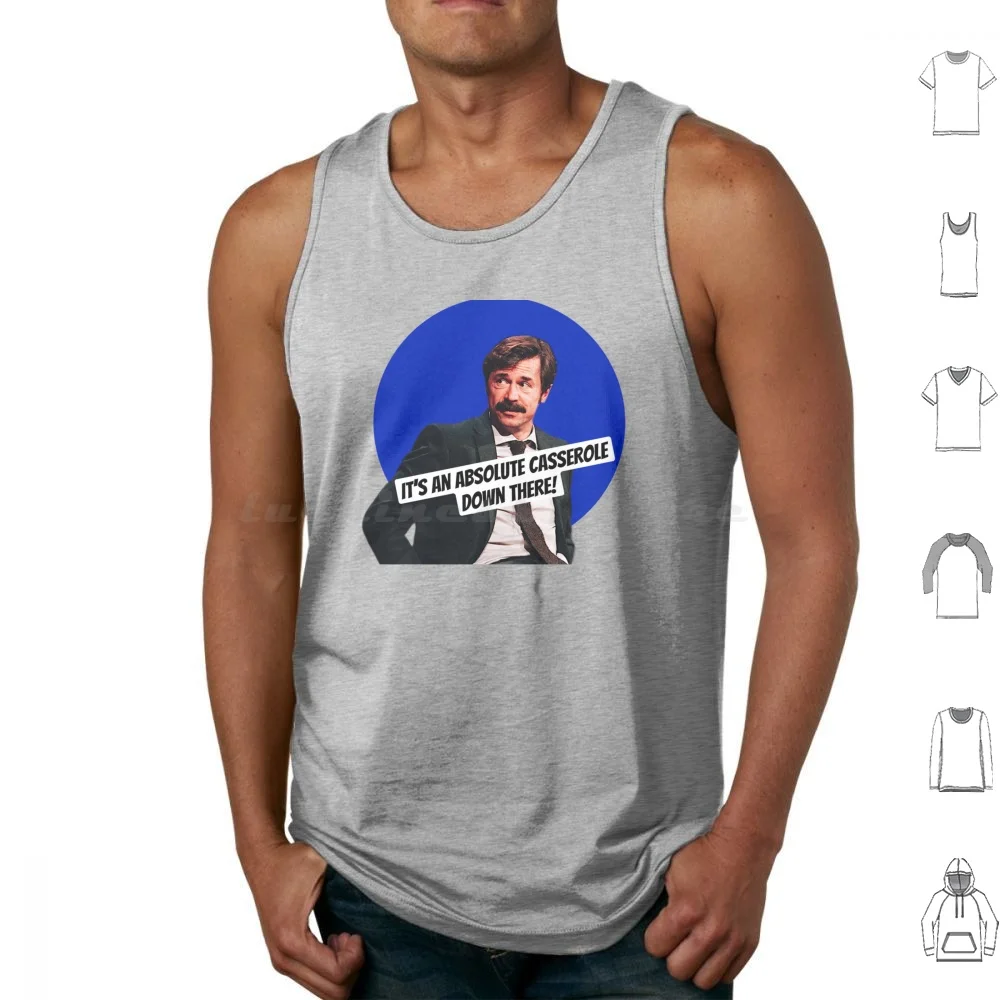 

Absolute Casserole-Blue Tank Tops Vest Sleeveless Taskmaster Mike Wozniak Woz Wozniak Greg Davies Absolute Casserole
