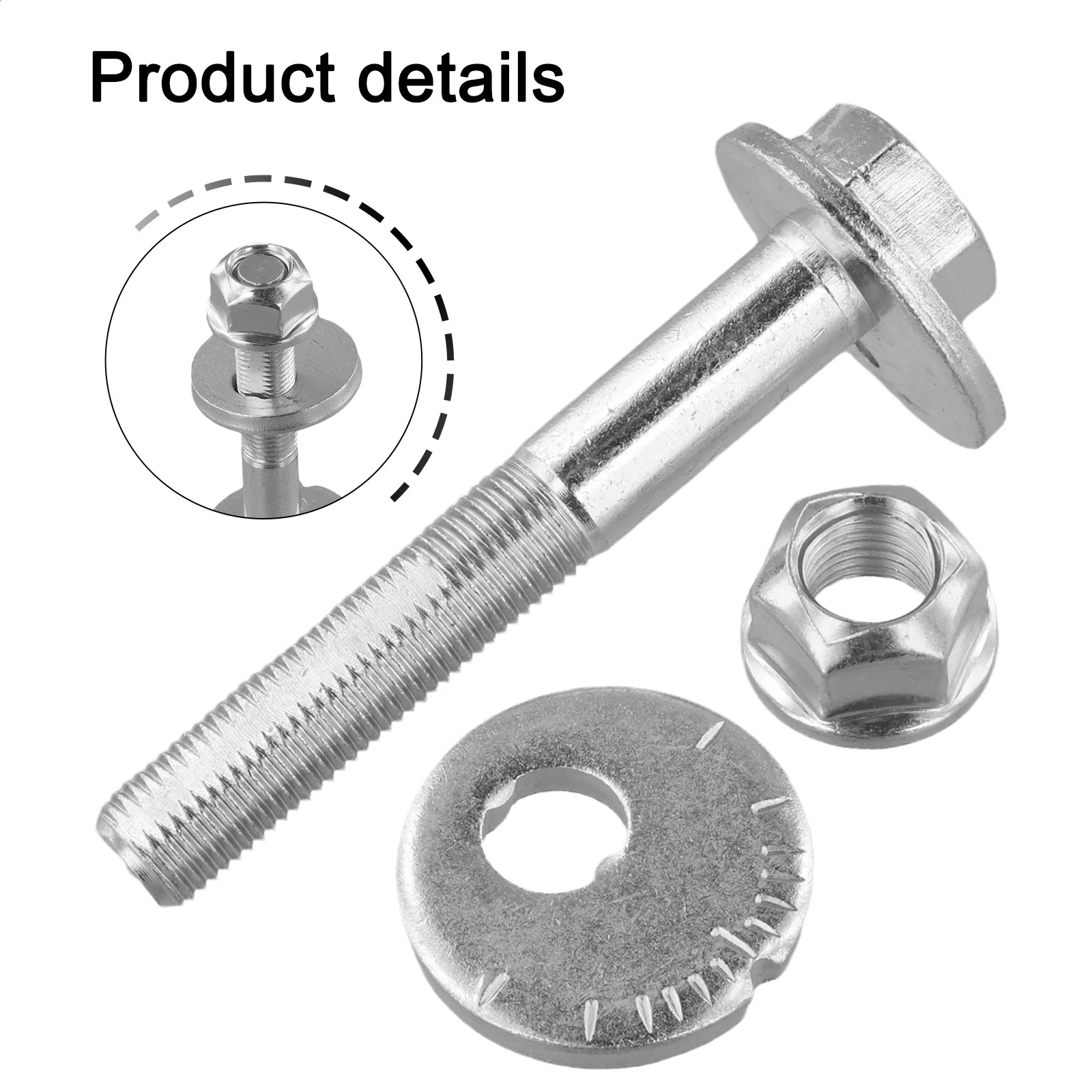 Suspension Repairs Camber Bolt Alignment Kit Dacromet Finish Fuel Efficiency Improvement Harsh Road Conditions