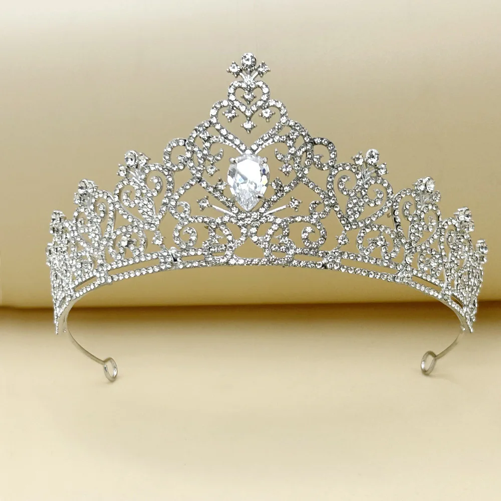 CC التيجان والتيجان اكسسوارات الزفاف النساء Hairwear الزفاف Headbands المشاركة الشعر الحلي قطرة الماء شكل تاج HS27